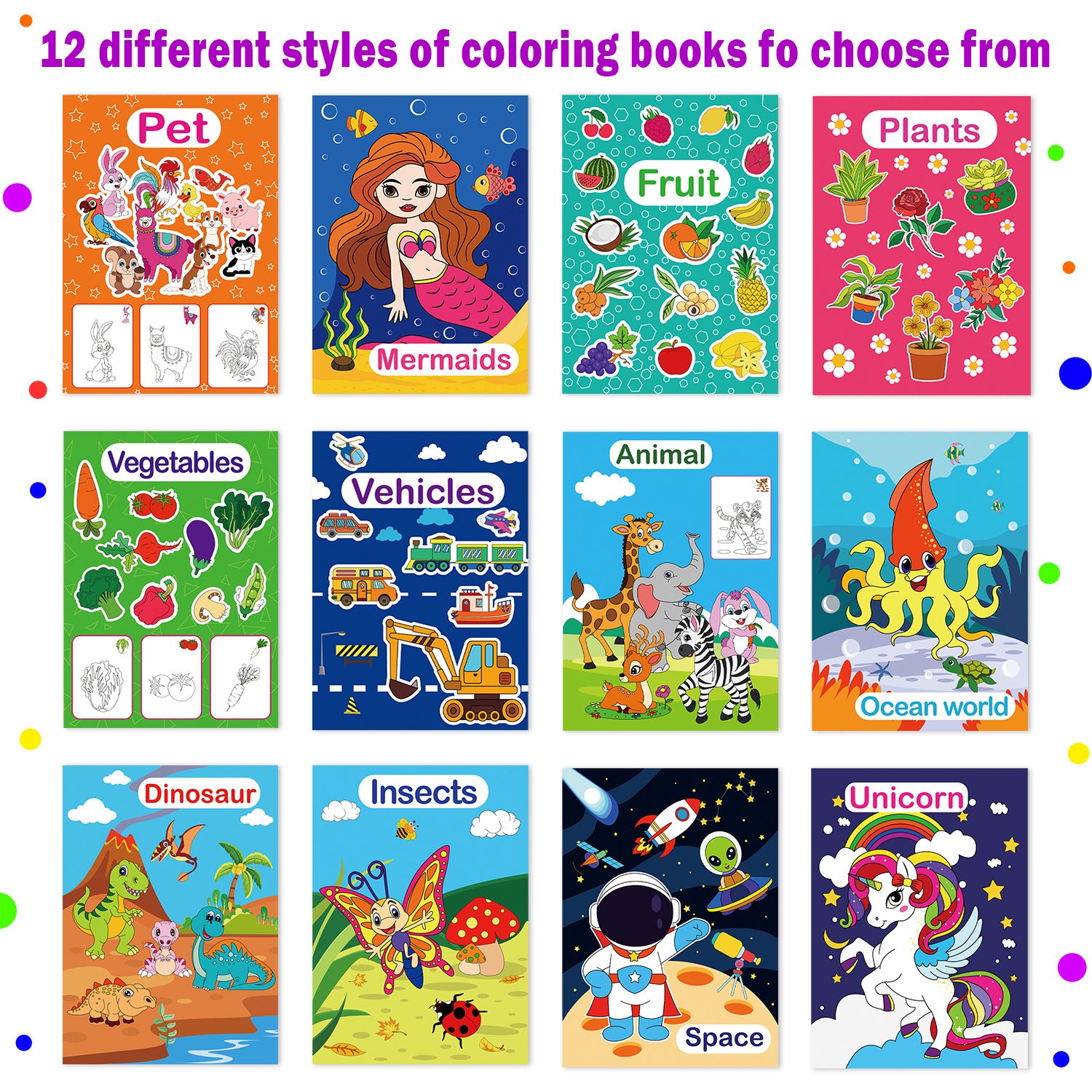 Nouveaux livres de coloriage et de peinture pour enfants de 2 à 5 ans, livres de gribouillage et de coloriage pour bébés, vente en gros.