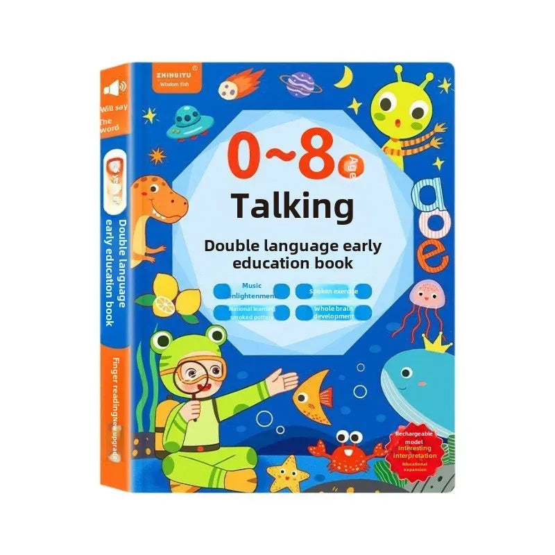 Livres audio parlants pour l'éveil des bébés, machine d'apprentissage 0-8 ans, livres audio à lecture par points, jouets éducatifs pour enfants
