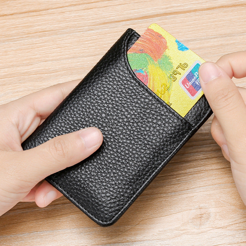 Porte-cartes homme en cuir porte-permis de conduire ultra-fin et compact, porte-cartes bancaires femme, porte-cartes d'identité, multiples fentes pour cartes