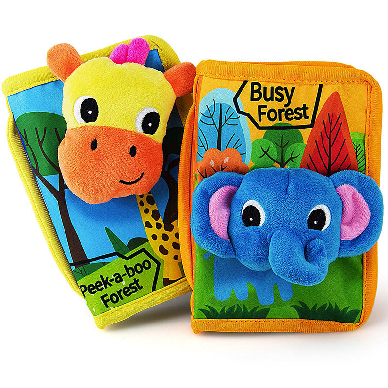 Livre en tissu de commerce extérieur Bébé Livre en tissu en trois dimensions Jouets pour bébé 0-1 ans puzzle Livres à mordiller pour l'éveil Éveil transfrontalier