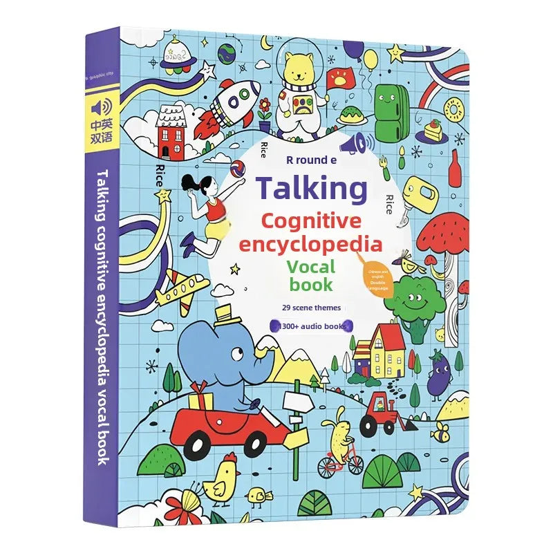 Livres audio bilingues chinois-anglais d'encyclopédie cognitive parlante, livres cognitifs d'éveil pour l'éducation de la petite enfance
