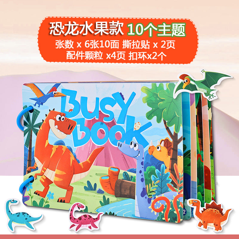 Livre de pâte silencieux pour l'éveil des enfants transfrontaliers, jouet éducatif cognitif DIY magique et réutilisable pour l'apprentissage précoce.