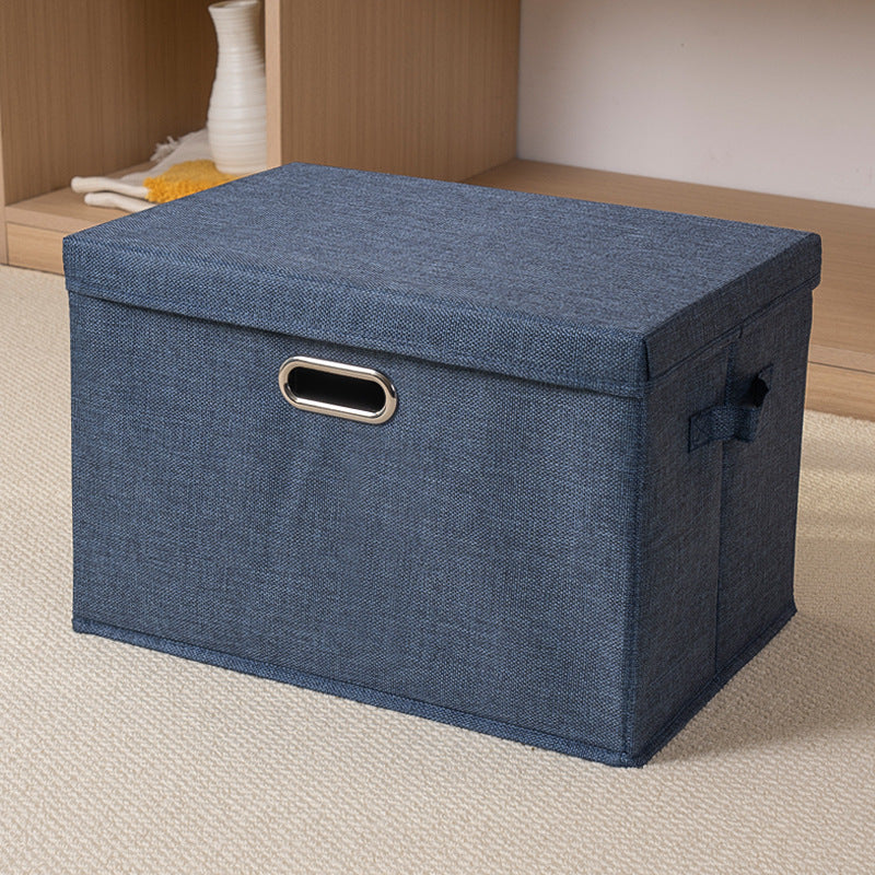 Boîte de rangement en tissu de coton et lin, boîte de rangement pliable pour armoire, livres, jouets, boîte de rangement de couettes