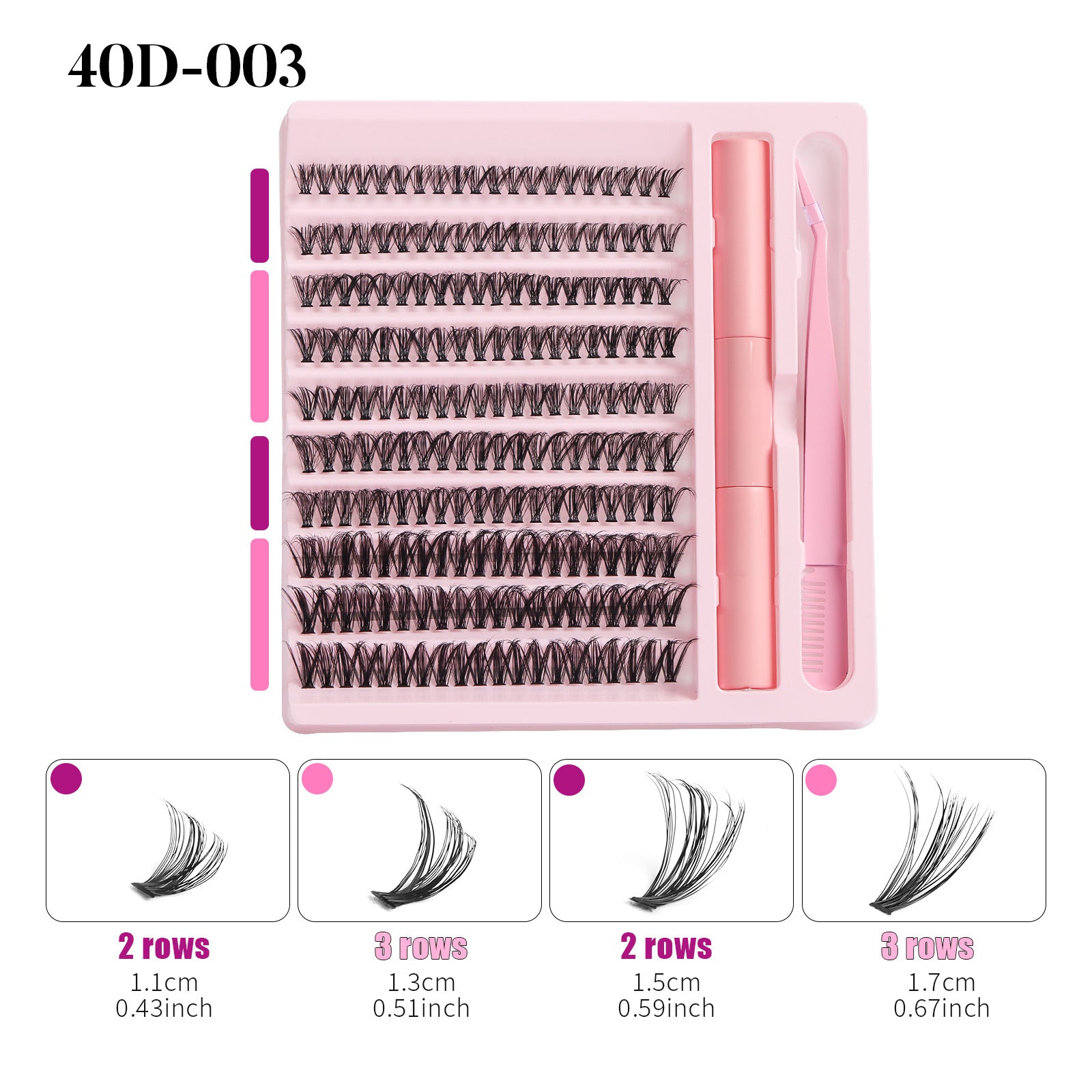 Nouveaux faux cils en volume D, vente en gros, livres de cils épais DIY, 10 rangées, grande capacité, courbure naturelle mixte, ne blesse pas les yeux
