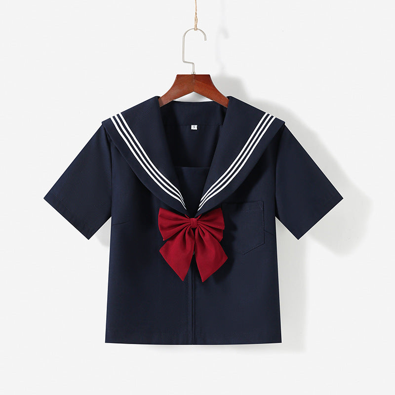 Forfait de livraison en usine service après-vente uniforme jk style de base cyanose trois livres costume de marin jk pour écoles sens costume jk jupe jk véritable