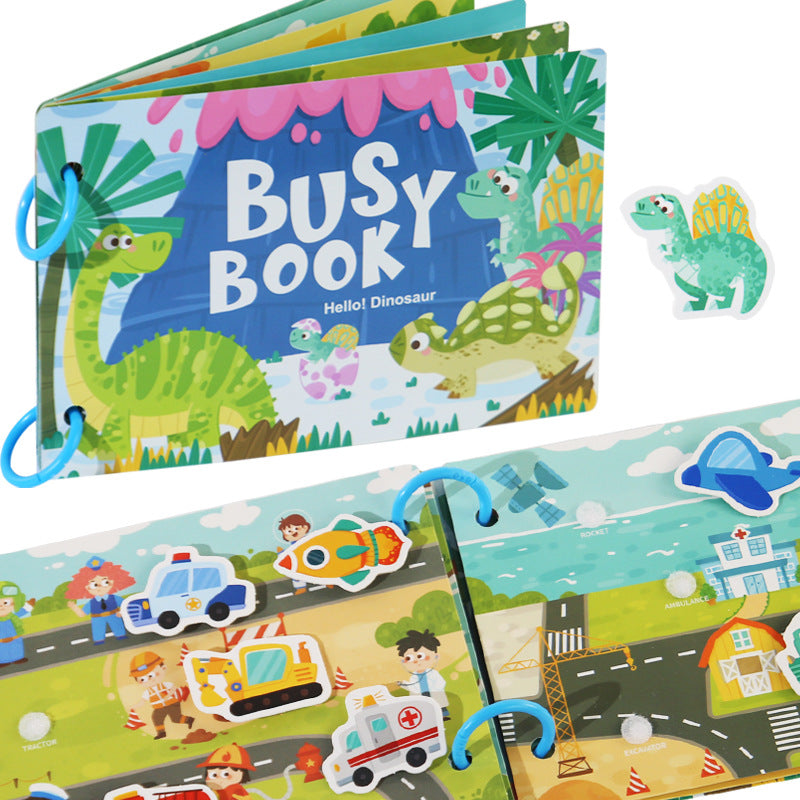 Livres silencieux d'éveil cognitif Montessori transfrontaliers pour enfants, livres de déchirure et de traction pour l'éducation précoce, puzzles, aides à l'éveil, jouets éducatifs