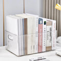 Boîte de rangement transparente pour livres, organisateur de bibliothèque, boîte de rangement de bureau, panier de rangement pour livres d'images pour enfants, artefact.