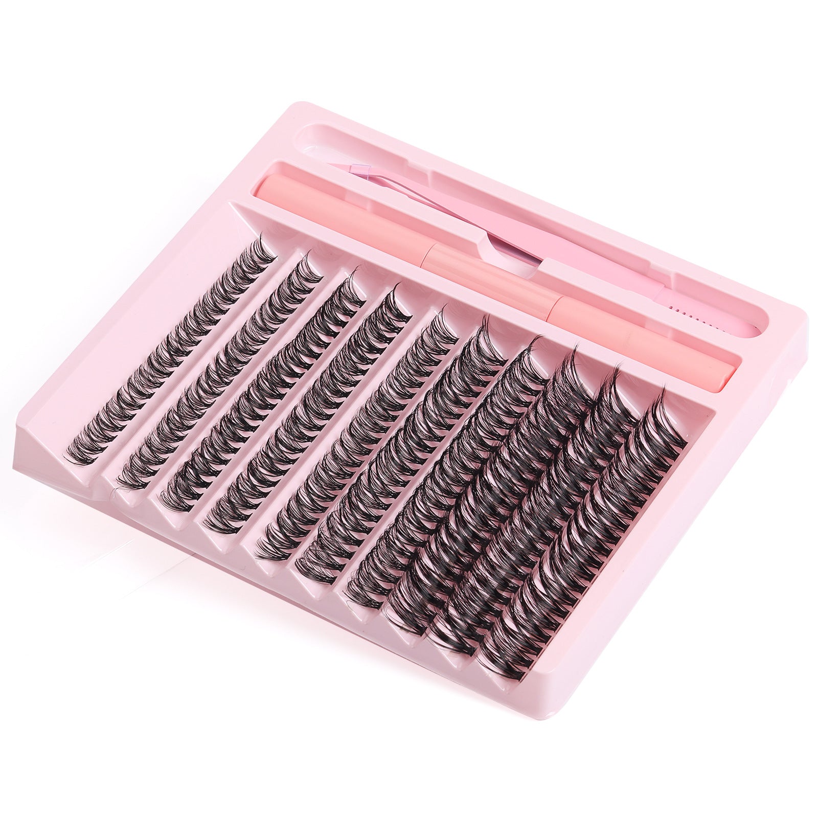 Nouveau volume D faux cils en gros livres de cils DIY épais 10 rangées grande capacité mélange naturel courbé ne blesse pas les yeux