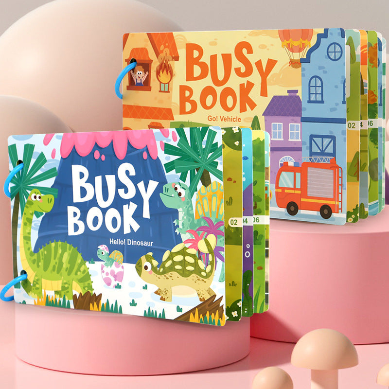 Livres silencieux d'éveil cognitif Montessori transfrontaliers pour enfants, livres de déchirure et de traction pour l'éducation précoce, puzzles, aides à l'éveil, jouets éducatifs