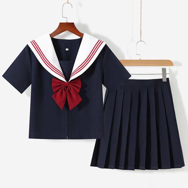 Colis de livraison en usine service après-vente trois livres rouges uniforme de marin JK pour les écoles sens costume JK jupe JK jupe plissée authentique
