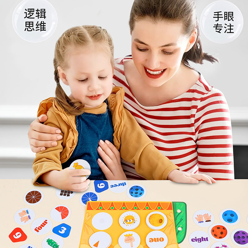 Livre silencieux déchiré et tiré cognitif numérique transfrontalier Livres éducatifs pour enfants sans découpe pour l'éducation précoce Kit de matériel fait main pour l'apprentissage de l'éveil