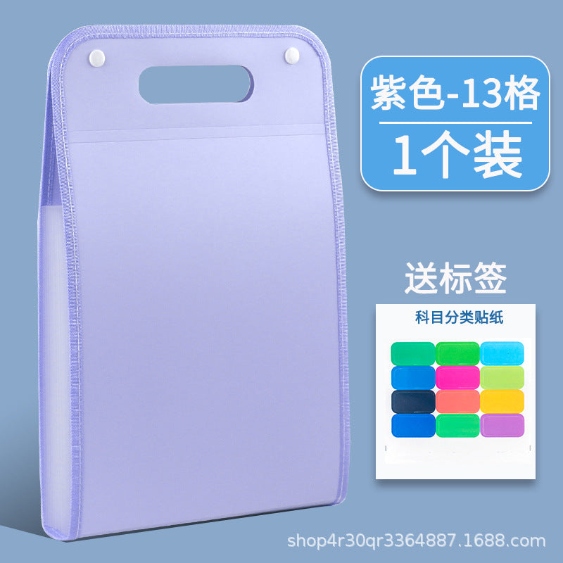 Sac pour orgue portable A4, dossier étudiant, classification verticale multicouche, organiseur de matières, livres fantastiques, sac de rangement pour copies d'examen