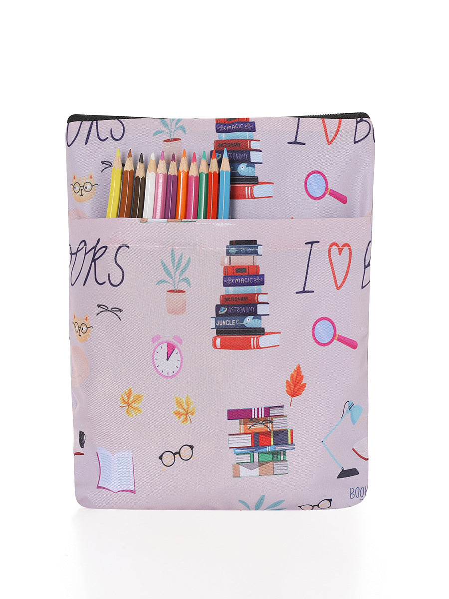 Couverture de livre de protection de livre de poche en stock, sac à livres, housse anti-poussière anti-plis, sac de rangement pour livres, couverture imprimée créative et tendance