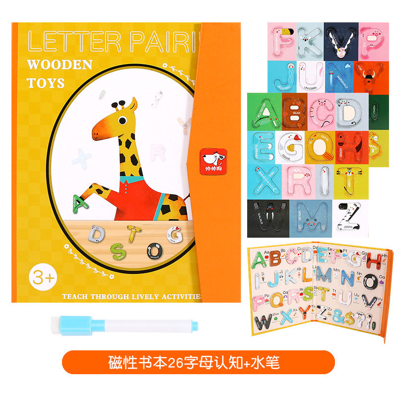 Livres de puzzles magnétiques en bois pour enfants, pour l'éducation précoce, à clipser, portables, variés, avancés, colorés, jouets éducatifs.