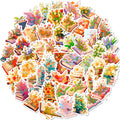 50 retro aesthetic Books Vintage mix and match foreign trade TEMU retro stickers cross-border artistic fresh pattern stickers