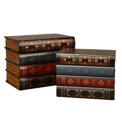Livres de simulation rétro créatifs de style européen, accessoires de décoration d'affichage haut de gamme, faux livres, rangement pour décoration de bureau et de magasin