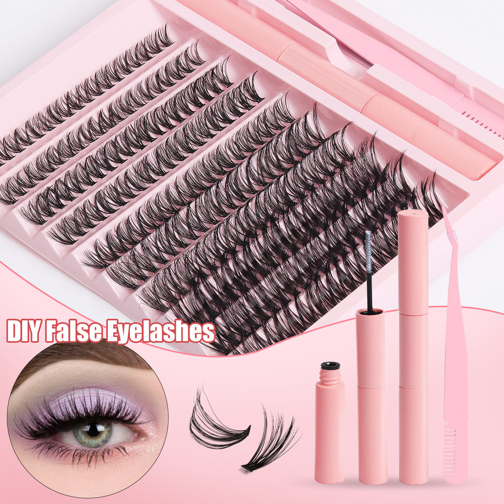 Nouveau D volume faux cils en gros DIY livres de cils épais 10 rangées grande capacité mélange naturel courbé ne blesse pas les yeux