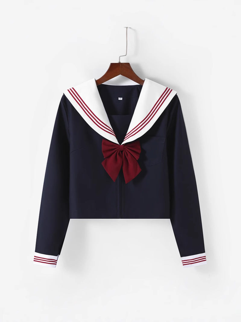 Colis de livraison en usine service après-vente trois livres rouges uniforme de marin JK pour les écoles sens costume JK jupe JK jupe plissée authentique