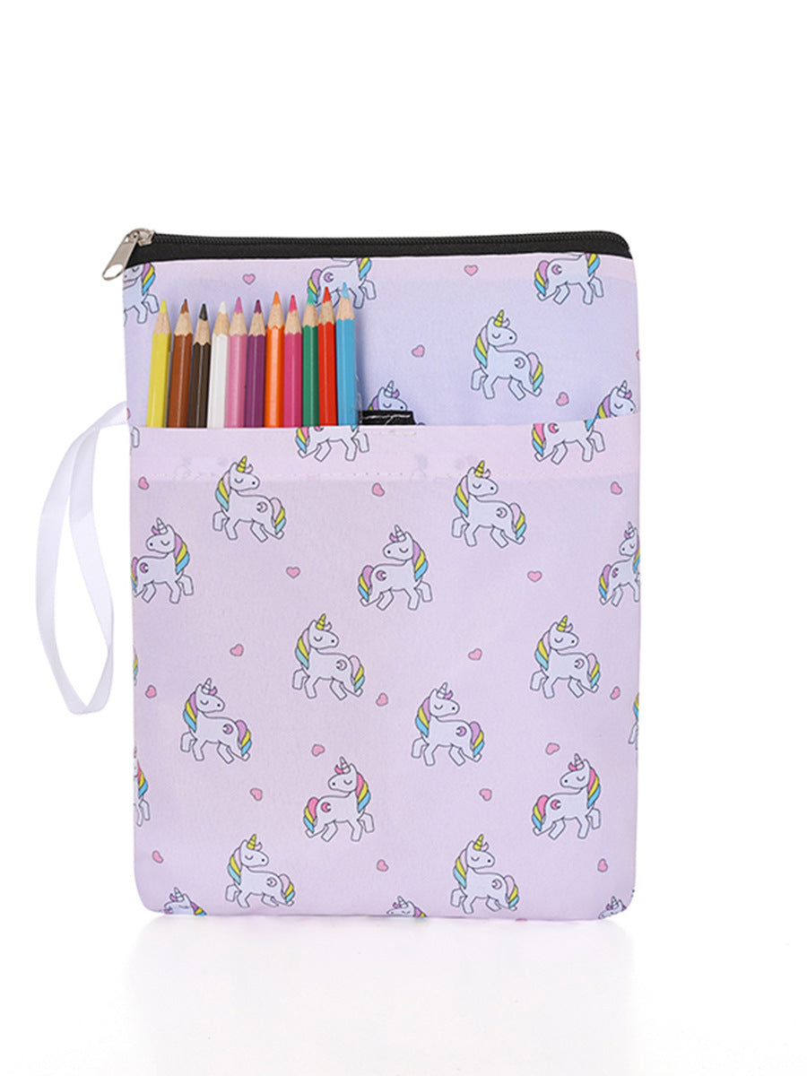 Livre de poche d'occasion avec étui de protection, sac de rangement pour livres anti-poussière et anti-pliage, housse imprimée créative et tendance