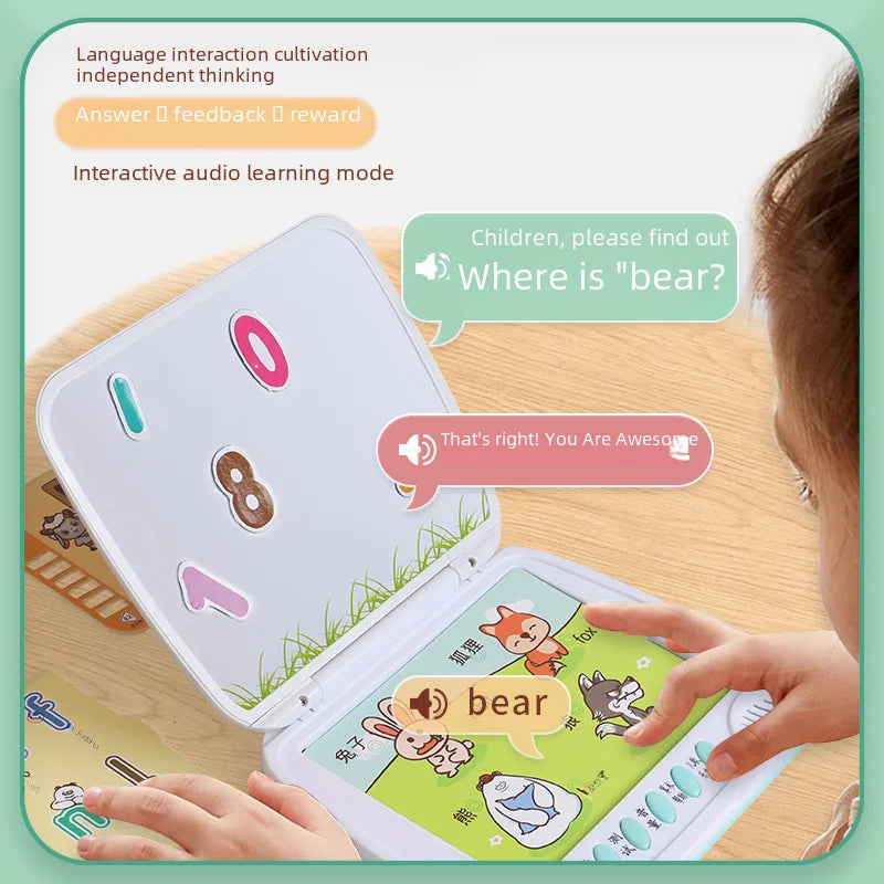 SOURCE Machine de lecture intelligente pour enfants, 100 visages, machine d'apprentissage précoce chinois-anglais, livres éducatifs audio, jouets