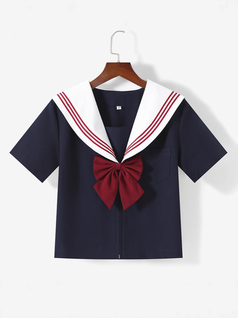 Colis de livraison en usine service après-vente trois livres rouges uniforme de marin JK pour les écoles sens costume JK jupe JK jupe plissée authentique