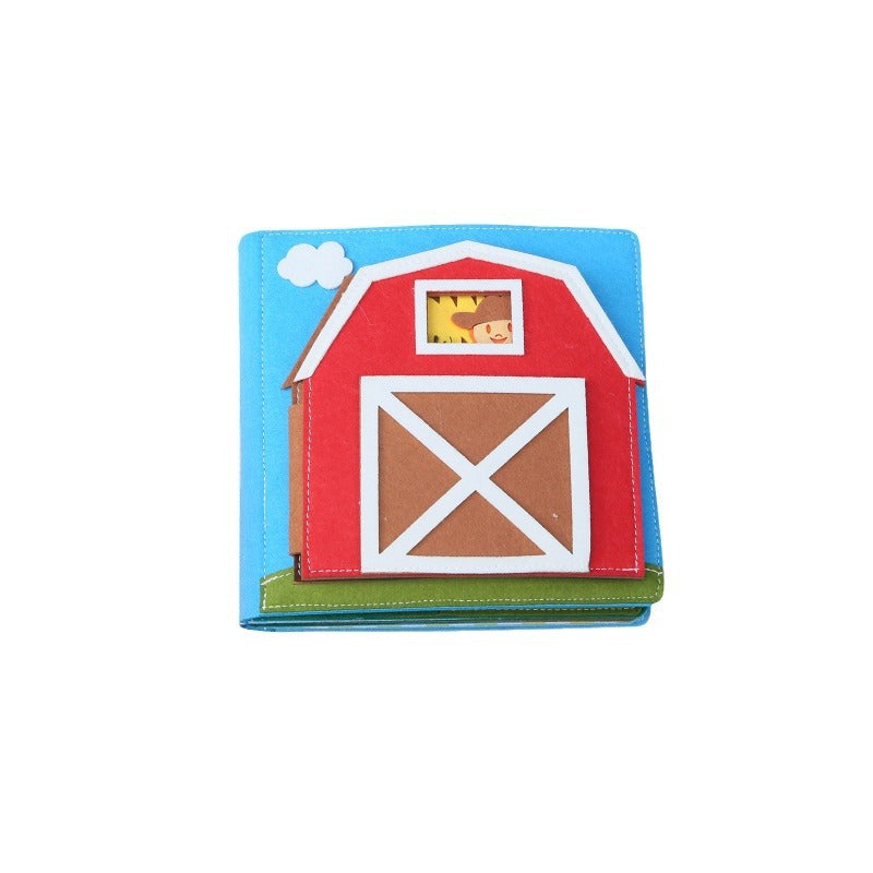 Livre de puzzle en feutre pour enfants, tableau d'éducation précoce en tissu non tissé, tableau d'apprentissage, puzzle d'action DIY, livres d'activités multicouches pour l'éducation précoce