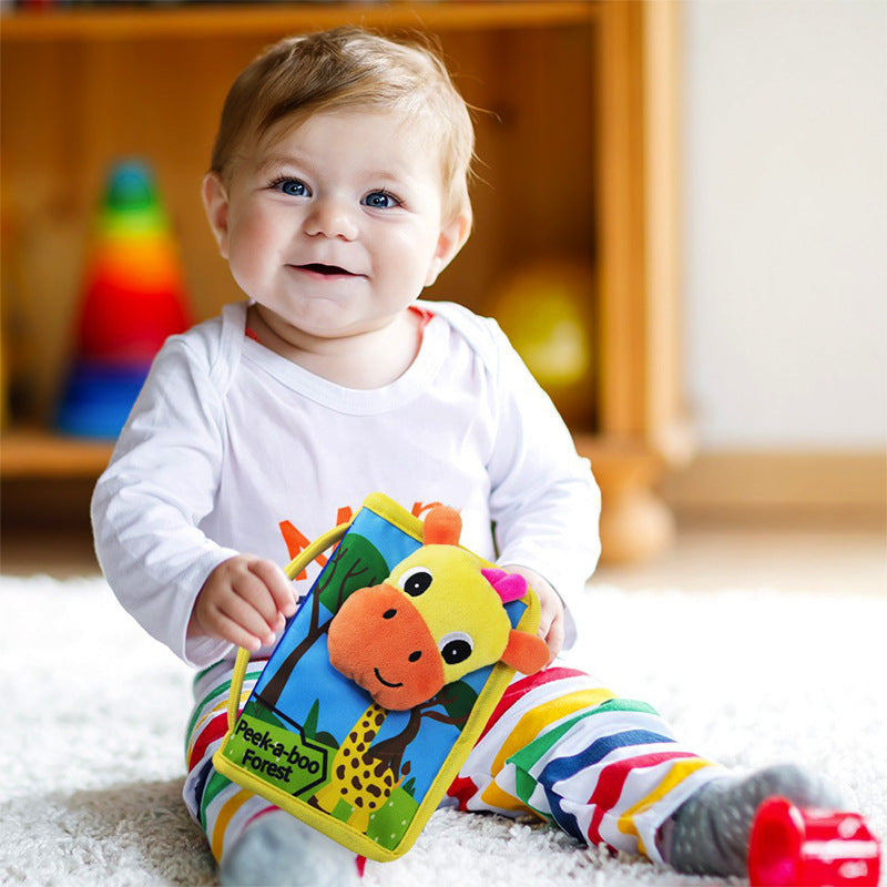 Livre en tissu de commerce extérieur, livre en tissu tridimensionnel pour bébé, jouets pour bébé de 0 à 1 an, puzzle, livres mordillables pour l'éveil et l'éducation précoce, transfrontalier