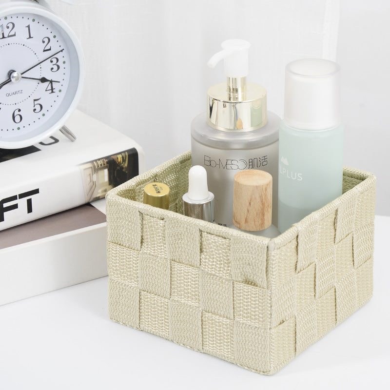 Un seul morceau de dropshipping en polypropylène tressé panier de rangement pour jouets, livres, articles divers, boîte de rangement, panier de rangement de bureau