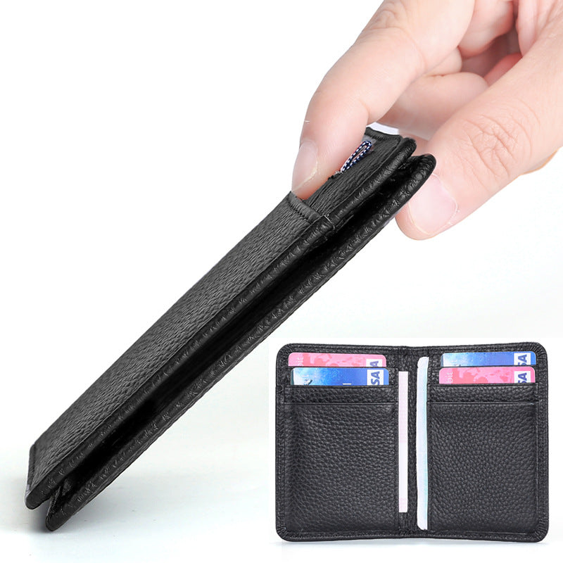 Porte-cartes homme en cuir porte-permis de conduire ultra-fin et compact, porte-cartes bancaires femme, porte-cartes d'identité, multiples fentes pour cartes