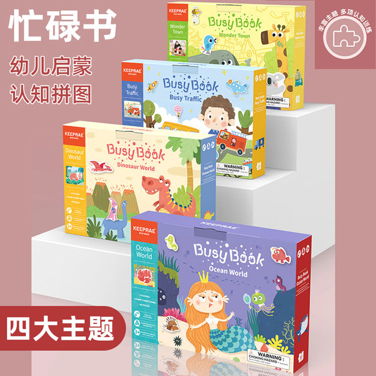 Perception de l'éducation précoce, livre d'activités, livre tranquille, livres pour l'éducation précoce, autocollants Velcro répétés, jouets éducatifs d'éveil pour enfants, éducation précoce
