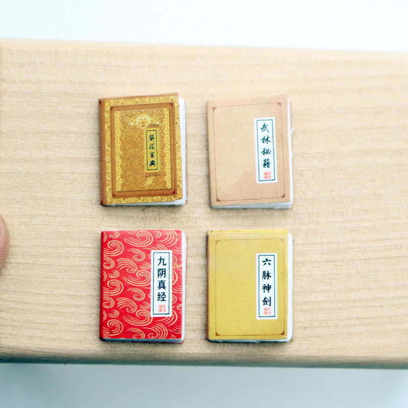 Mini-maison de poupée Livres anciens de poche Accessoires d'apprentissage pour scène BJD
