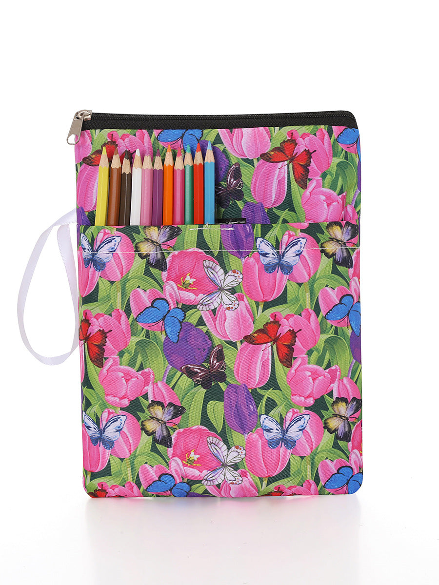 Livre de poche d'occasion avec étui de protection, sac de rangement pour livres anti-poussière et anti-pliage, housse imprimée créative et tendance