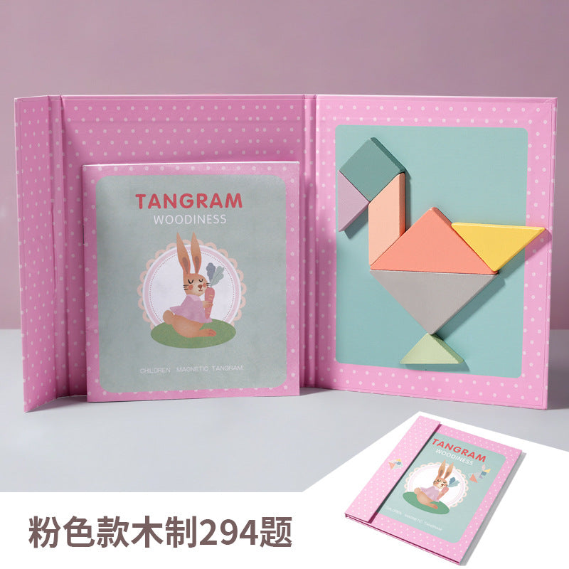 Livres de puzzles magnétiques en bois pour enfants, pour l'éducation précoce, à clipser, portables, variés, avancés, colorés, jouets éducatifs.