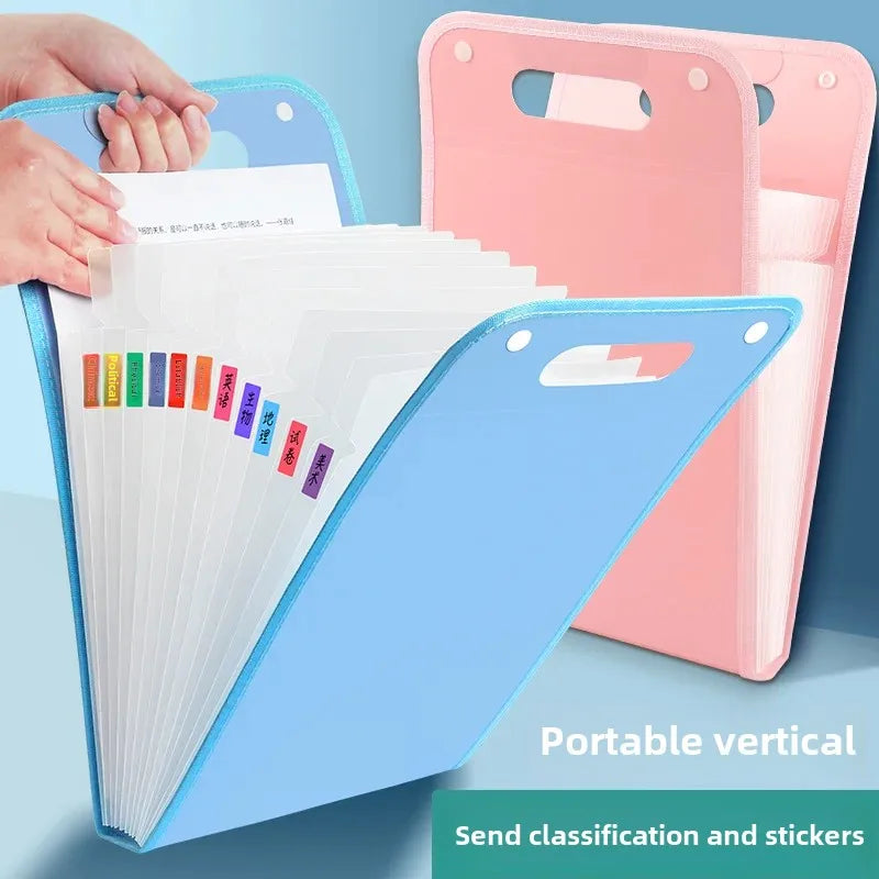 Sac pour orgue portable A4, dossier étudiant, classification verticale multicouche, organiseur de matières, livres fantastiques, sac de rangement pour copies d'examen