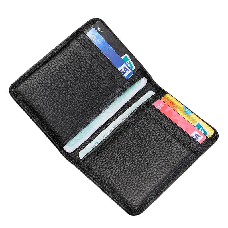 Porte-cartes homme en cuir porte-permis de conduire ultra-mince et compact porte-cartes bancaires femme porte-cartes d'identité emplacements multiples pour cartes
