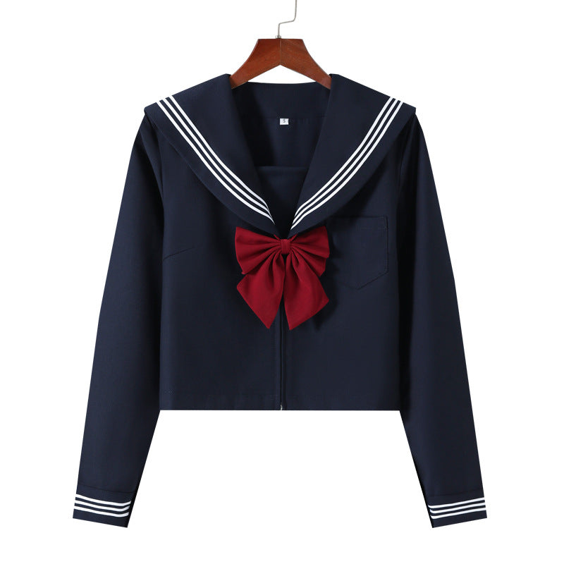 Forfait de livraison en usine service après-vente uniforme jk style de base cyanose trois livres costume de marin jk pour écoles sens costume jk jupe jk véritable