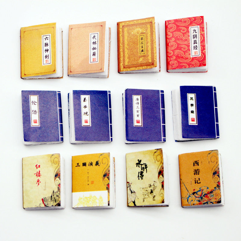 Mini-maison de poupée Livres anciens de poche Accessoires d'apprentissage pour scène BJD