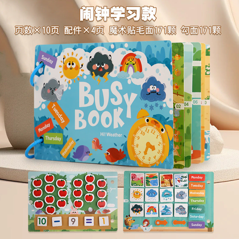 Livre d'autocollants silencieux pour l'éveil des enfants, ferme, lettres, puzzle cognitif, livre magique à déchirer et tirer à répétition pour jouets d'éducation précoce