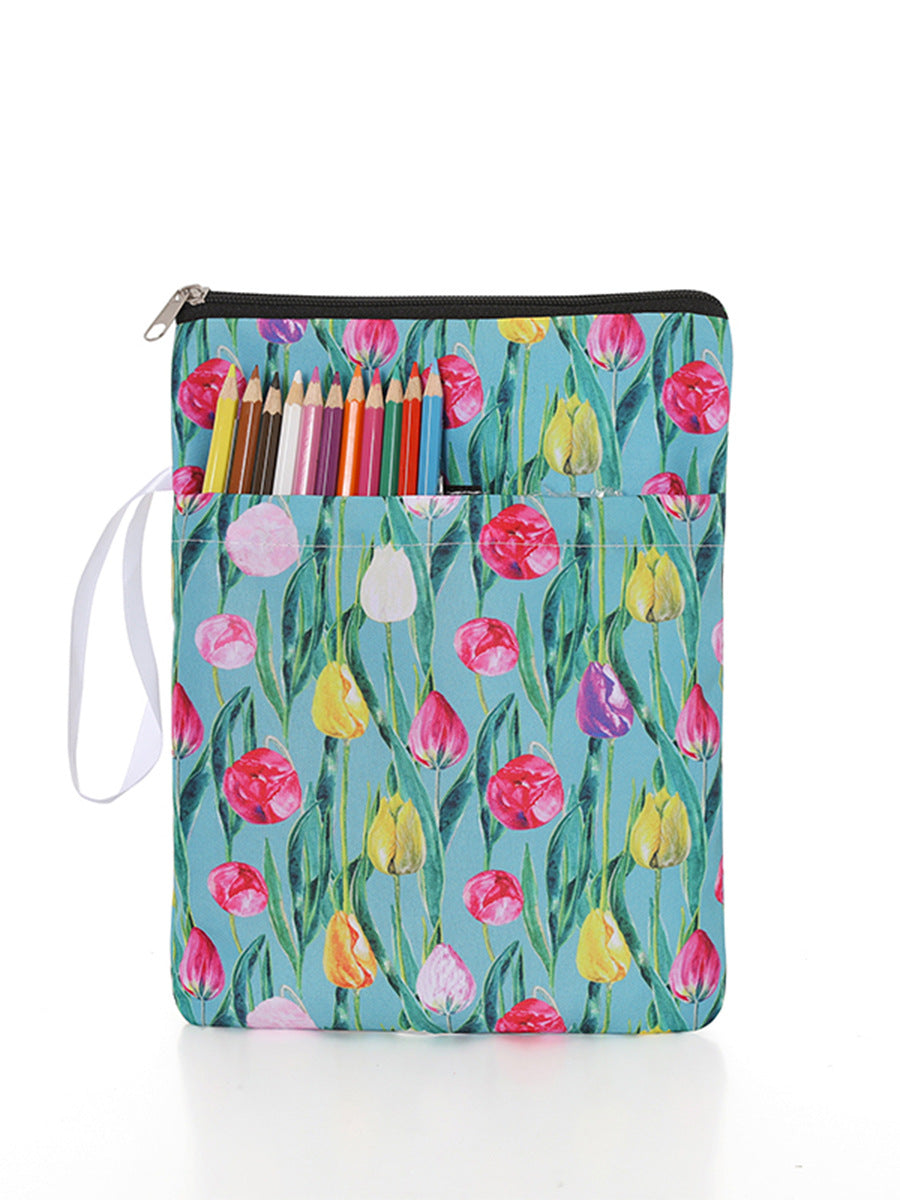 Livre de poche d'occasion avec étui de protection, sac de rangement pour livres anti-poussière et anti-pliage, housse imprimée créative et tendance