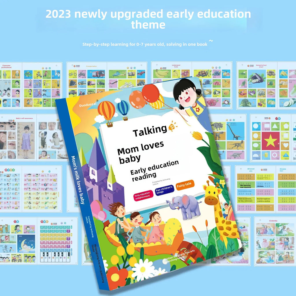 Livres audio pour l'éducation précoce version rechargeable 2023 bébé cognitif éducation parent-enfant livre audio jouets éducatifs