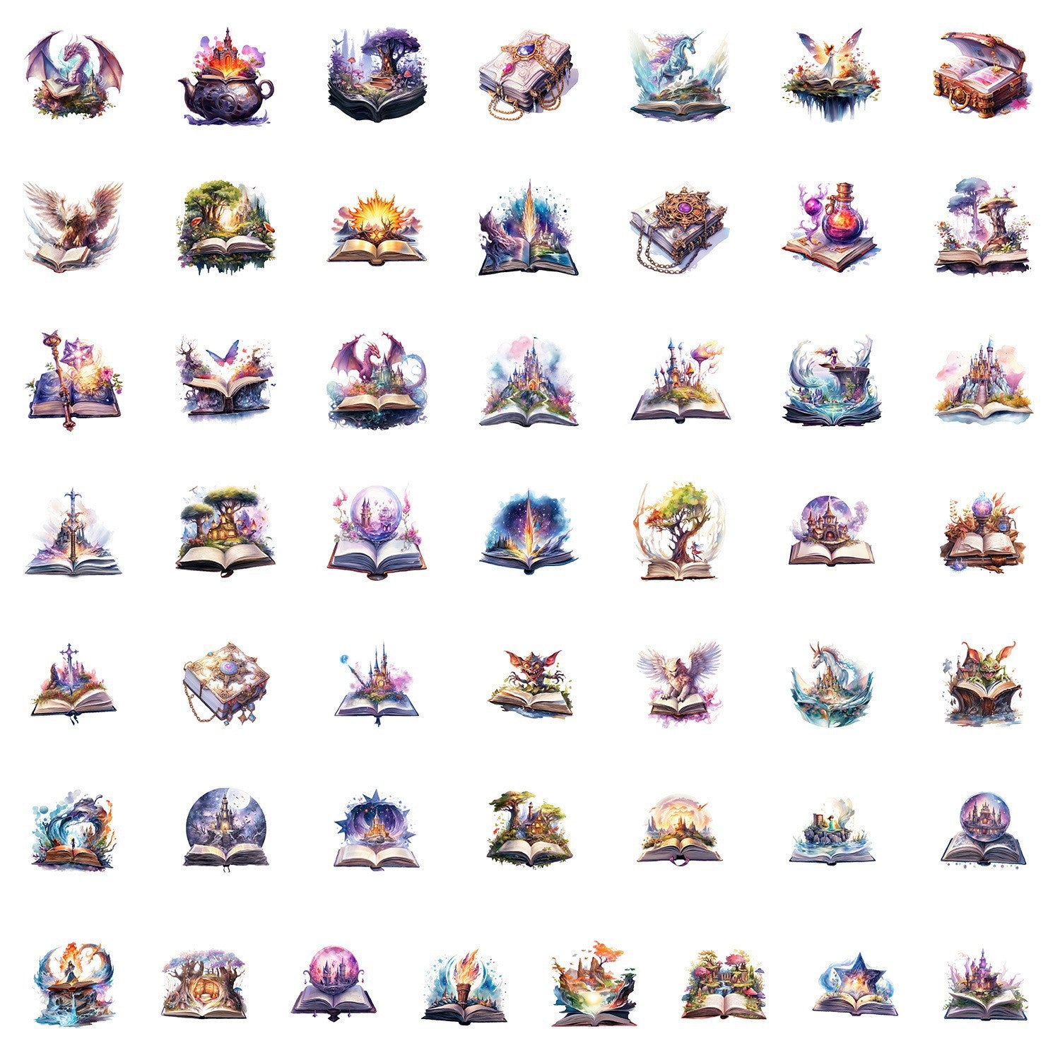 50 books reading graffiti stickers computer cellphone tablet computer decorative stickers waterproof hand Ledger sticker wholesale