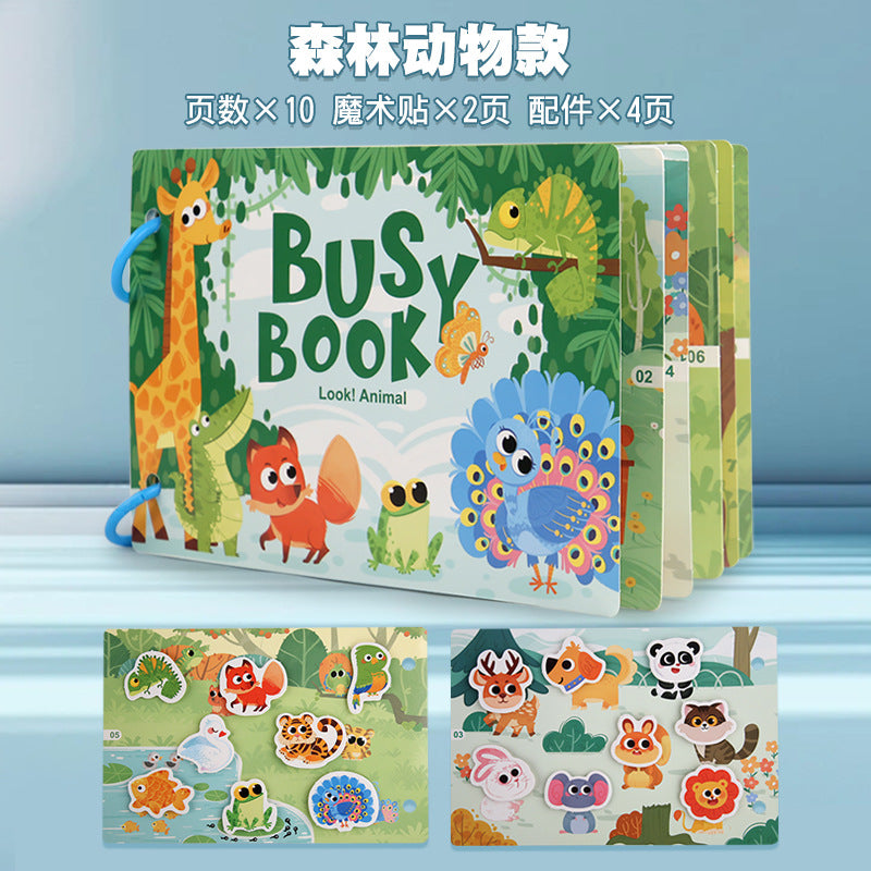 Livres d'éveil silencieux transfrontaliers pour enfants pour l'éducation précoce cognitive Montessori, livres de déchirage et de tirage, puzzles, aides à l'éveil, jouets éducatifs