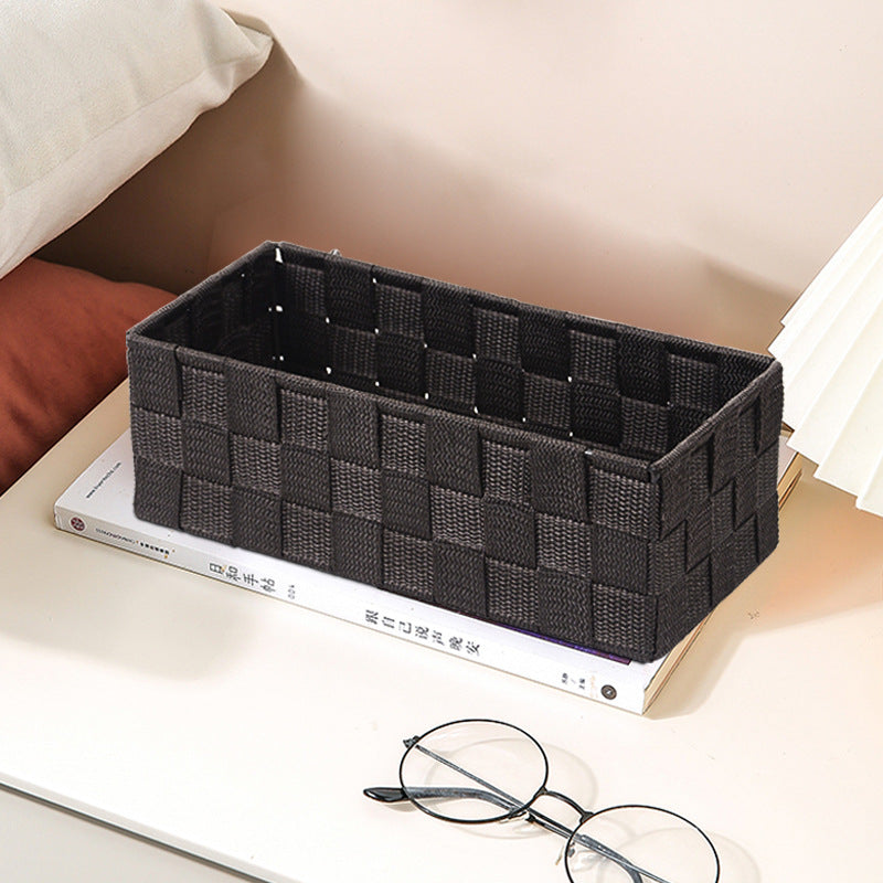 Un seul morceau de dropshipping en polypropylène tressé panier de rangement pour jouets, livres, articles divers, boîte de rangement, panier de rangement de bureau