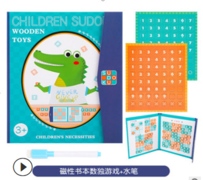 Livres de puzzles magnétiques en bois pour enfants, pour l'éducation précoce, à clipser, portables, variés, avancés, colorés, jouets éducatifs.