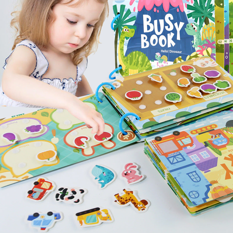 Livres d'éveil silencieux transfrontaliers pour enfants pour l'éducation précoce cognitive Montessori, livres de déchirage et de tirage, puzzles, aides à l'éveil, jouets éducatifs