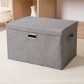 Cotton linen clothing storage box fabric foldable storage box wardrobe books toy finishing box quilt storage box