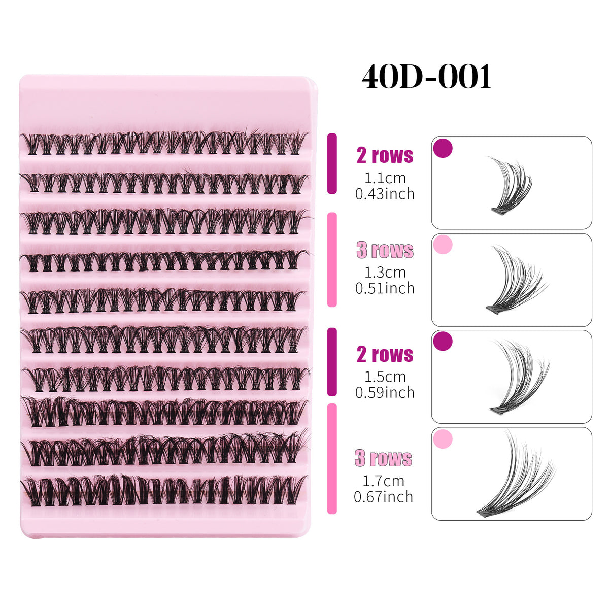Nouveau volume D faux cils en gros livres de cils DIY épais 10 rangées grande capacité mélange naturel courbé ne blesse pas les yeux