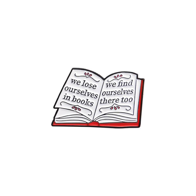 Broche de dessin animé transfrontalière très vendue de la série de livres magiques anglais, badge d'accessoires créatifs de niche