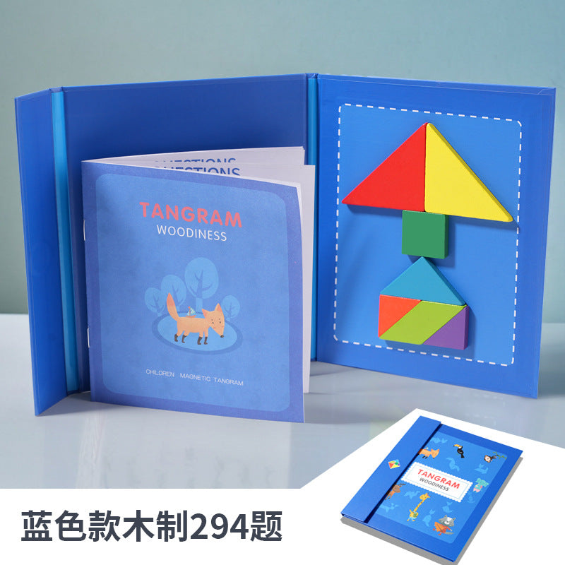 Livres de puzzles magnétiques en bois pour enfants, pour l'éducation précoce, à clipser, portables, variés, avancés, colorés, jouets éducatifs.