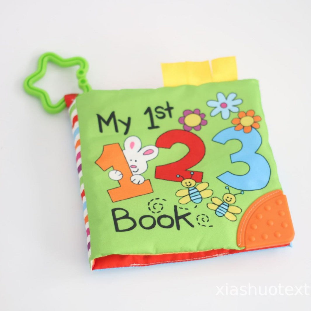 Livre en tissu pour bébés, livre de jouets indéchirable et mordant pour l'éducation précoce, livre éducatif de 6 mois, carte de lecture numérique